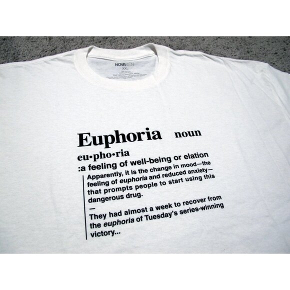 Kendrick Lamar Euphoria definition song single cover white t-shirt men's sz XXL - Picture 1 of 4